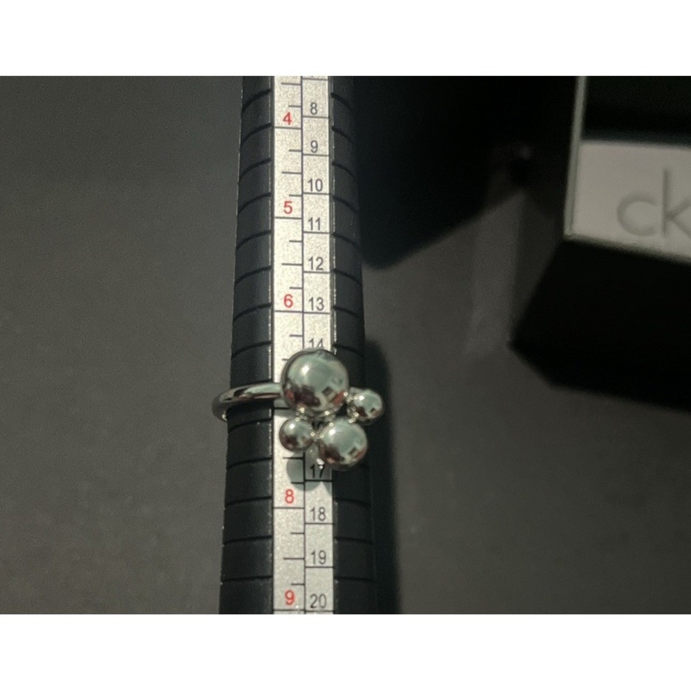 NWT CALVIN KLEIN SILVER SPIN FIDGET RING SIZE 7 MSRP $110